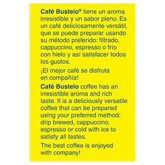 Café Bustelo Espresso Ground Coffee, Dark Roast, 10-Ounce Brick, (Pack of 12)